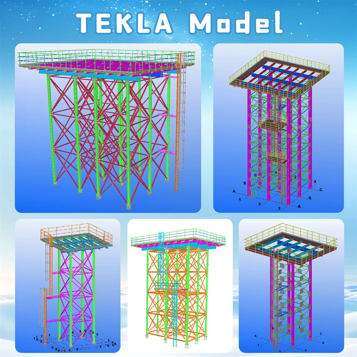 China 6m High Water Tank Stand factory China 6m High Water Tank Stand factory